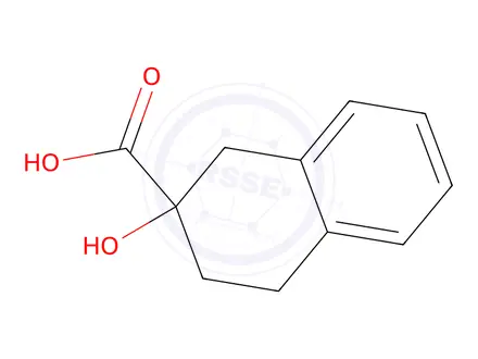 Chemical structure of 2-hydroxy-1,2,3,4-tetrahydronaphthalene-2-carboxylic Acid