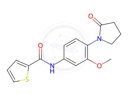 Chemical structure of N-(3-Methoxy-4-(2-oxopyrrolidin-1-yl)phenyl)thiophene-2-carboxamide