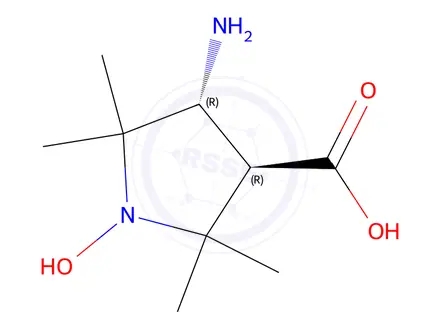 Chemical structure of (3R,4R)-4-Amino-1-hydroxy-2,2,5,5-tetramethylpyrrolidine-3-carboxylic acid