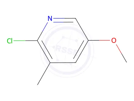 Chemical structure of 2-Chloro-5-methoxy-3-methylpyridine