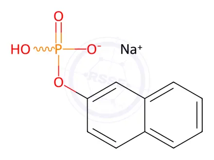 Chemical structure of 2-Naphthyl Phosphate, Monosodium Salt