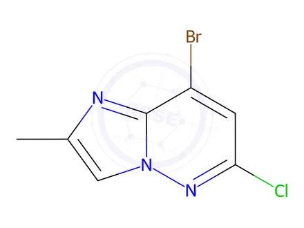 Chemical structure of 8-Bromo-6-chloro-2-MethyliMidazo[1,2-b]pyridazine