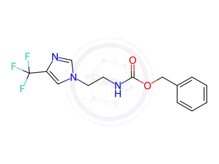 Chemical structure of Carbamic acid, N-[2-[4-(trifluoromethyl)-1H-imidazol-1-yl]ethyl]-, phenylmethyl ester