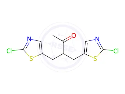 Chemical structure of 4-(2-chloro-1,3-thiazol-5-yl)-3-[(2-chloro-1,3-thiazol-5-yl)methyl]-2-butanone