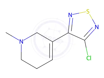 Chemical structure of 3-Chloro-4-(1-methyl-1,2,5,6-tetrahydropyridin-3-yl)-1,2,5-thiadiazole