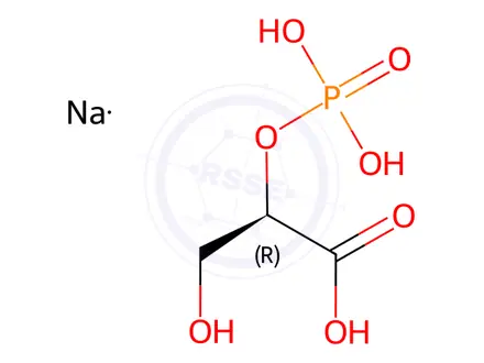 Chemical structure of D(+)-2-Phosphoglyceric acid sodium salt hydrate