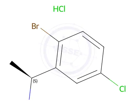 Chemical structure of 2-Bromo-5-chlorophenyl)ethan-1-amine hydrochloride