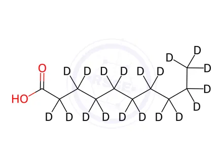 Chemical structure of Decanoic-d19 Acid