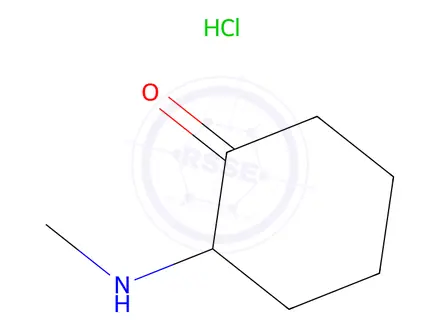 Chemical structure of 2-(Methylamino)cyclohexan-1-one hydrochloride