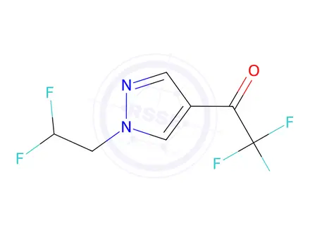 Chemical structure of 1-[1-(2,2-difluoroethyl)-1h-pyrazol-4-yl]-2,2,2-trifluoroethan-1-one