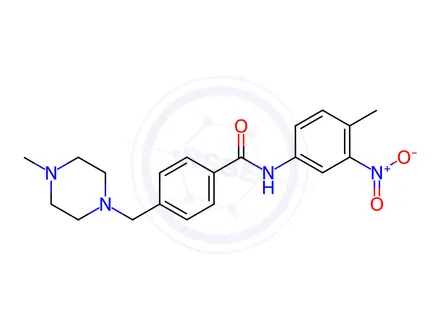Chemical structure of N-(4-Methyl-3-nitrophenyl)-4-(4-methylpiperazinomethyl)benzamide