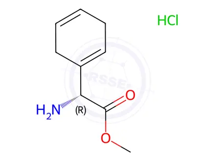 Chemical structure of (R)-Methyl 2-Amino-2-(cyclohexa-1,4-dien-1-yl)acetate Hydrochloride