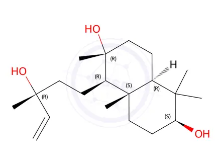 Chemical structure of 3-hydroxysclareol