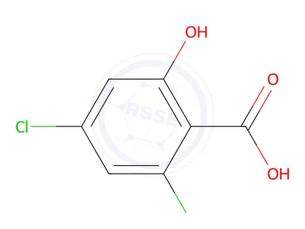 Chemical structure of 2,4-dichloro-6-hydroxybenzoic Acid