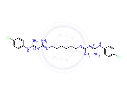 Chemical structure of Chlorhexidine Dihydrochloride