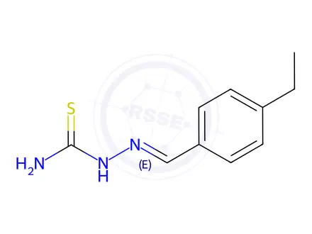 Chemical structure of (2E)-2-[(4-Ethylphenyl)methylene]hydrazinecarbothioamide