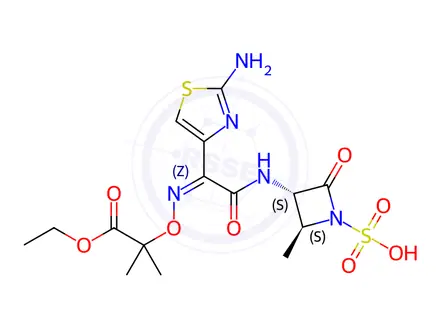 Chemical structure of Aztreonam Ethyl Ester