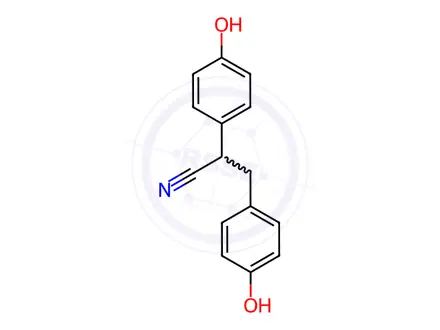 Chemical structure of 2,3-Bis(4-hydroxyphenyl)propionitrile