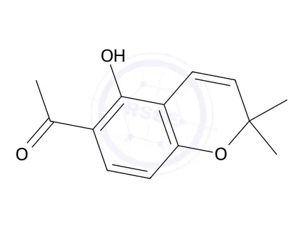 Chemical structure of Caleochromene A