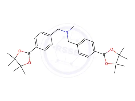 Chemical structure of Methylbis[4-(tetramethyl-1,3,2-dioxaborolan-2-yl)benzyl]amine
