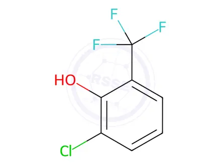 Chemical structure of 2-Chloro-6-(trifluoromethyl)phenol