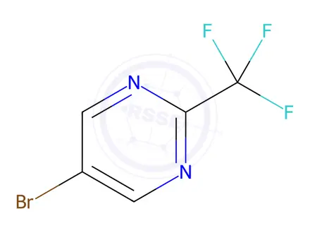 Chemical structure of 5-bromo-2-(trifluoromethyl)pyrimidine
