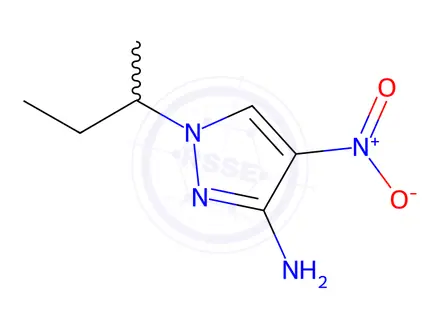 Chemical structure of 1-sec-butyl-4-nitro-1H-pyrazol-3-amine
