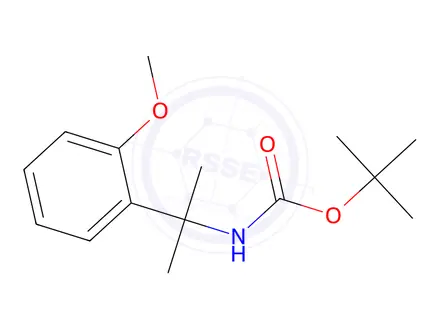 Chemical structure of tert-Butyl N-[2-(2-methoxyphenyl)propan-2-yl]carbamate