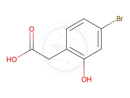 Chemical structure of 2-(4-Bromo-2-hydroxyphenyl)acetic acid