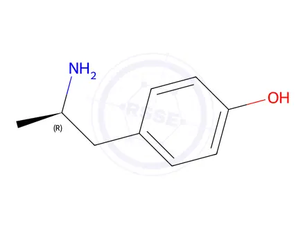 Chemical structure of (R)-4-(2-Aminopropyl)phenol