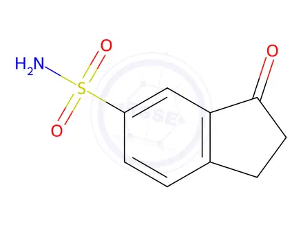 Chemical structure of 3-Oxo-2,3-dihydro-1h-indene-5-sulfonamide