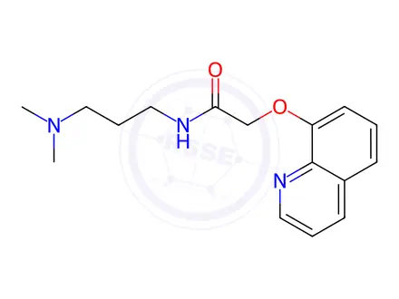 Chemical structure of N-(3-(Dimethylamino)propyl)-2-(quinolin-8-yloxy)acetamide
