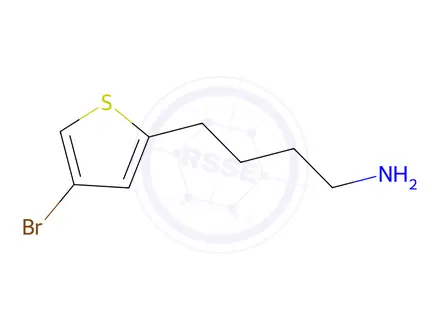 Chemical structure of 4-(4-Bromothiophen-2-yl)butan-1-amine
