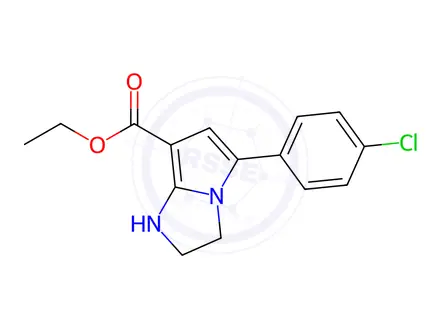 Chemical structure of Ethyl 5-(4-chlorophenyl)-2,3-dihydro-1H-pyrrolo[1,2-a]imidazole-7-carboxylate