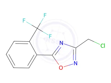 Chemical structure of 3-(CHLOROMETHYL)-5-(2-(TRIFLUOROMETHYL)PHENYL)-1,2,4-OXADIAZOLE