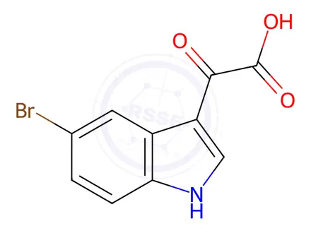 Chemical structure of 2-(5-Bromo-1H-indol-3-yl)-2-oxoacetic acid