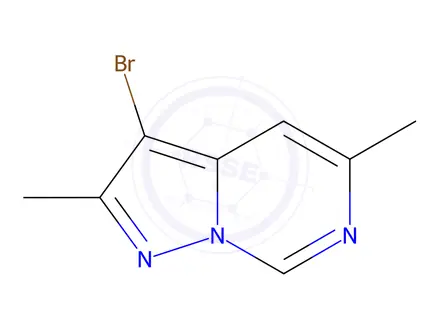 Chemical structure of 3-BROMO-2,5-DIMETHYL-PYRAZOLO[1,5-C]PYRIMIDINE