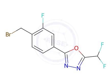 Chemical structure of 1,3,4-Oxadiazole, 2-[4-(bromomethyl)-3-fluorophenyl]-5-(difluoromethyl)-