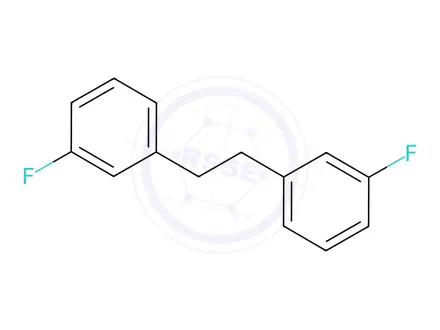 Chemical structure of 1,1′-(1,2-Ethanediyl)bis[3-fluorobenzene]