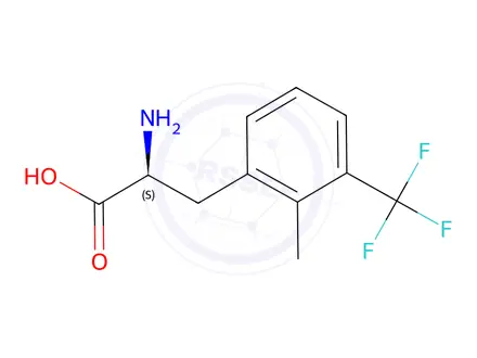 Chemical structure of (2S)-2-amino-3-[2-methyl-3-(trifluoromethyl)phenyl]propanoic acid
