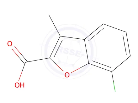 Chemical structure of 7-Chloro-3-methyl-benzofuran-2-carboxylic Acid
