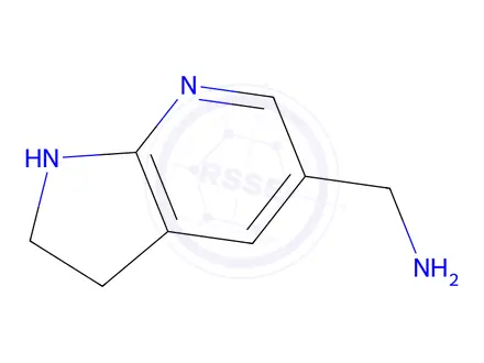 Chemical structure of (2,3-DIHYDRO-1H-PYRROLO[2,3-B]PYRIDIN-5-YL)METHANAMINE DIHYDROCHLORIDE