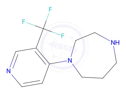 Chemical structure of 1-[3-(Trifluoromethyl)pyridin-4-yl]-1,4-diazepane