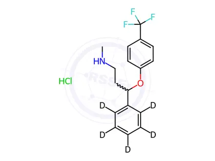 Chemical structure of Fluoxetine-[D5] hydrochloride