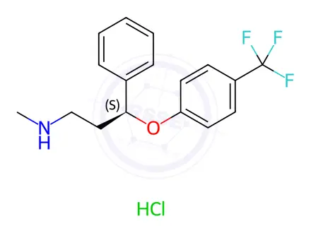 Chemical structure of (S)-Fluoxetine Hydrochloride