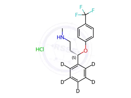 Chemical structure of (S)-Fluoxetine-d5 Hydrochloride