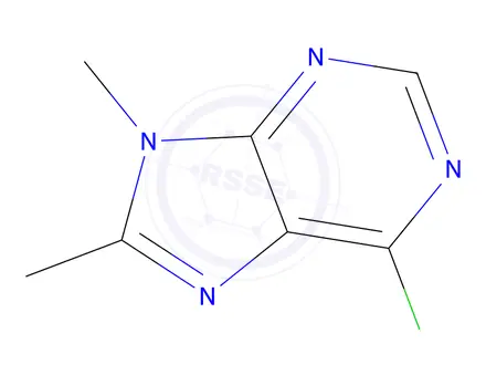 Chemical structure of 6-Chloro-8,9-dimethyl-9H-purine