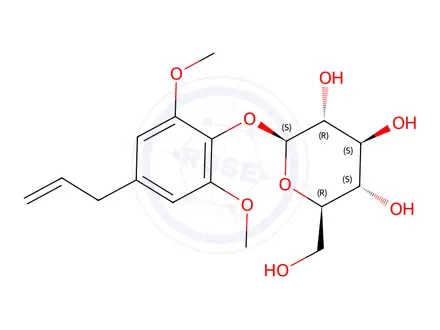 Chemical structure of 4-Allyl-2,6-dimethoxyphenyl glucoside