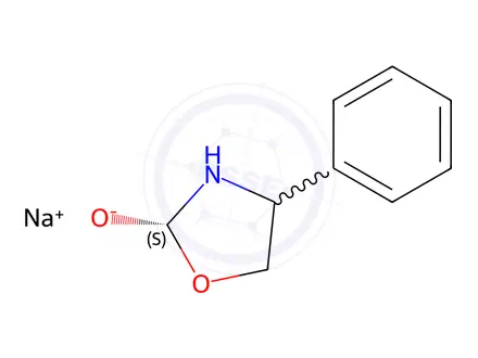 Chemical structure of Ezetimibe Impurity ((S)-4-Phenyloxazolidin-2-one) Sodium salt