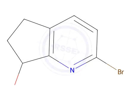 Chemical structure of 5H-Cyclopenta[b]pyridin-7-ol, 2-bromo-6,7-dihydro-